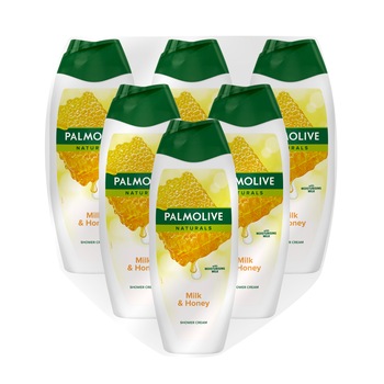 Pachet promo: 6 x Gel de dus Palmolive Naturals Milk & Honey, 500 ml Pachet promo: 6 x Gel de dus Palmolive Naturals Milk & Honey, 500 ml