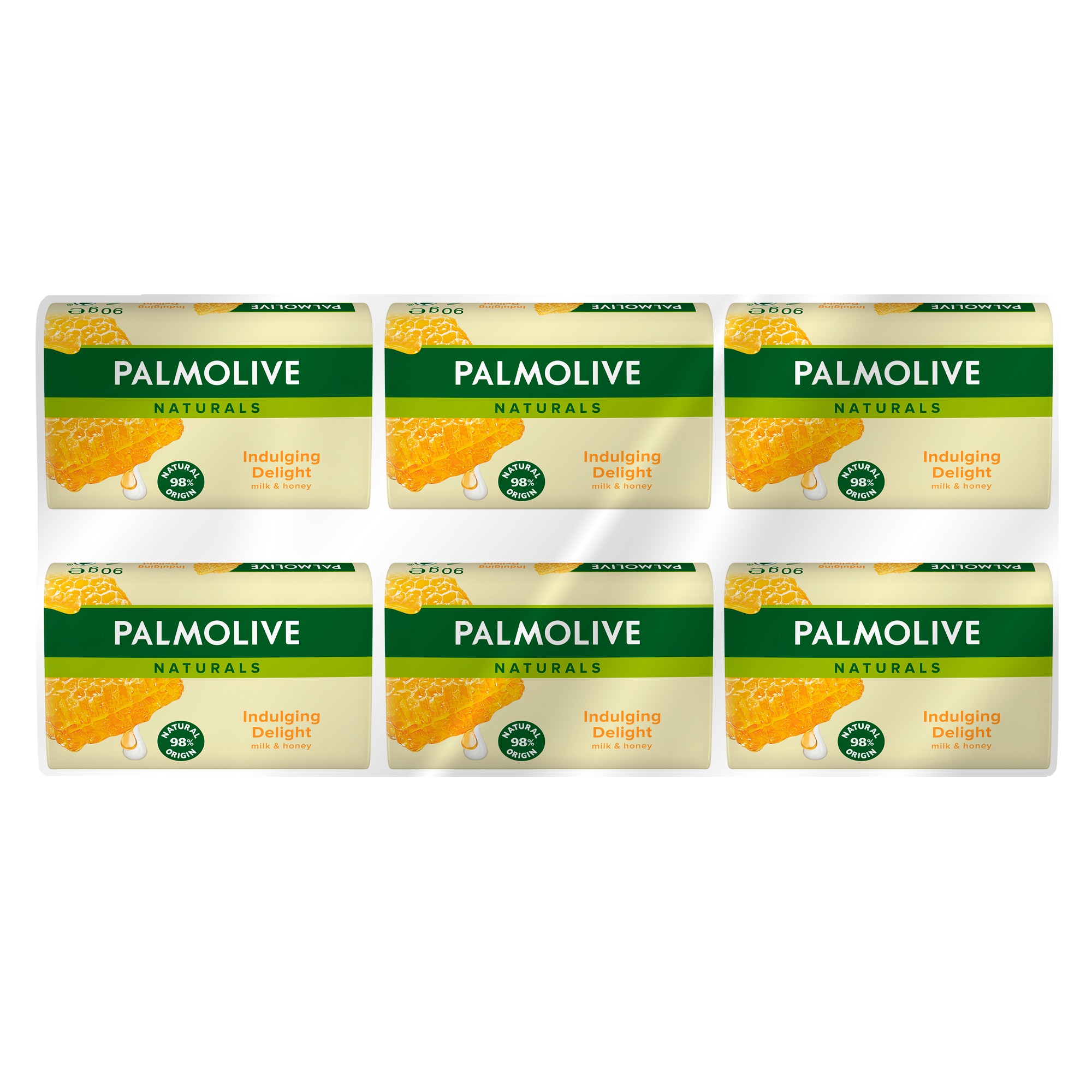 Pachet promo: 6 x Sapun solid Palmolive Naturals Milk&Honey, 90 g