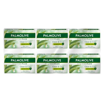 Pachet promo: 6 x Sapun solid Palmolive Hygiene Plus Aloe, 90 g Pachet promo: 6 x Sapun solid Palmolive Hygiene Plus Aloe, 90 g