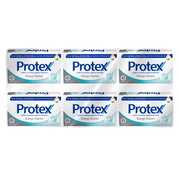 Pachet promo: 6 x Sapun solid Protex Deep Clean, 90 g Pachet promo: 6 x Sapun solid Protex Deep Clean, 90 g