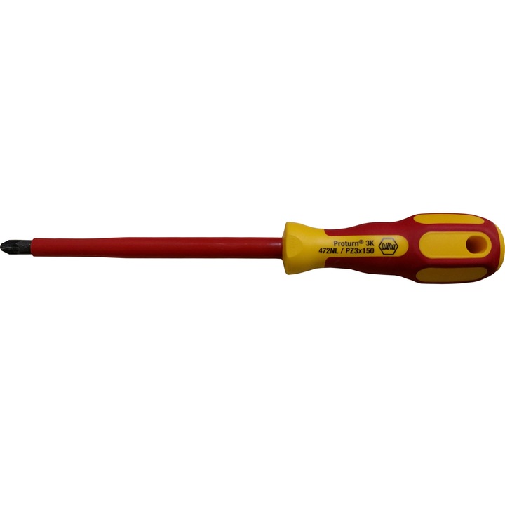 Surubelnita Pozidriv, izolata la 1000 V, WIHA Proturn 3k, PZ3 x 150 mm