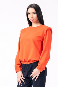 Bluza cu pernite la umeri Lazo, Orange Bluza cu pernite la umeri Lazo, Orange