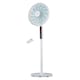 Ventilator cu picior Zass ZFTRA 1609, 55 W, 3 trepte viteza, Oscilatie 90°, Temporizator, Silentios, Panou control soft touch cu ecran LED, Afisaj temperatura camera, 3 moduri de ventilare, Inaltime ajustabila, Telecomanda, Alb