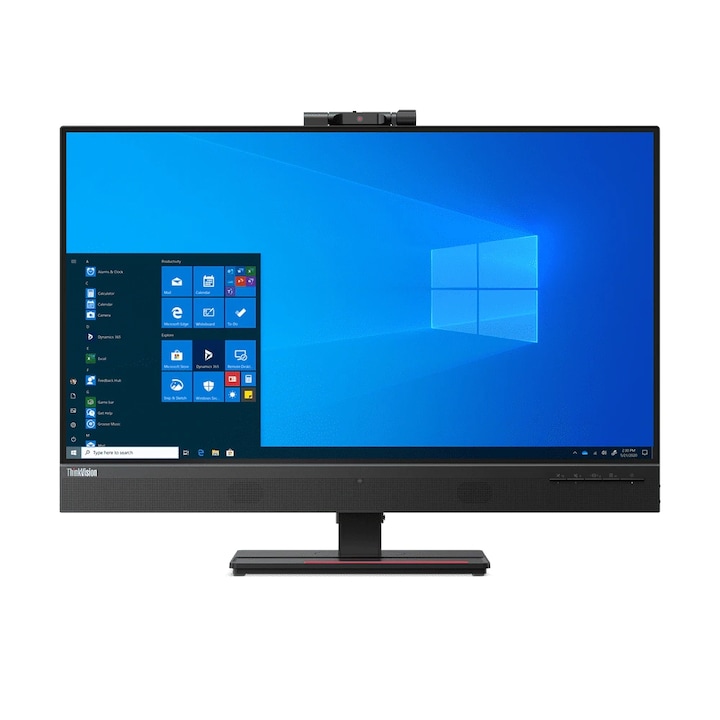 Lenovo ThinkVision T27hv-20 LED Monitor, 27", WQHD, 2560x1440, webkamera, hangszóró, USB-C, HDMI, DP