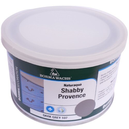 Vopsea de creta vintage Shabby, Borma Wachs, Gri inchis, 0,375 kg