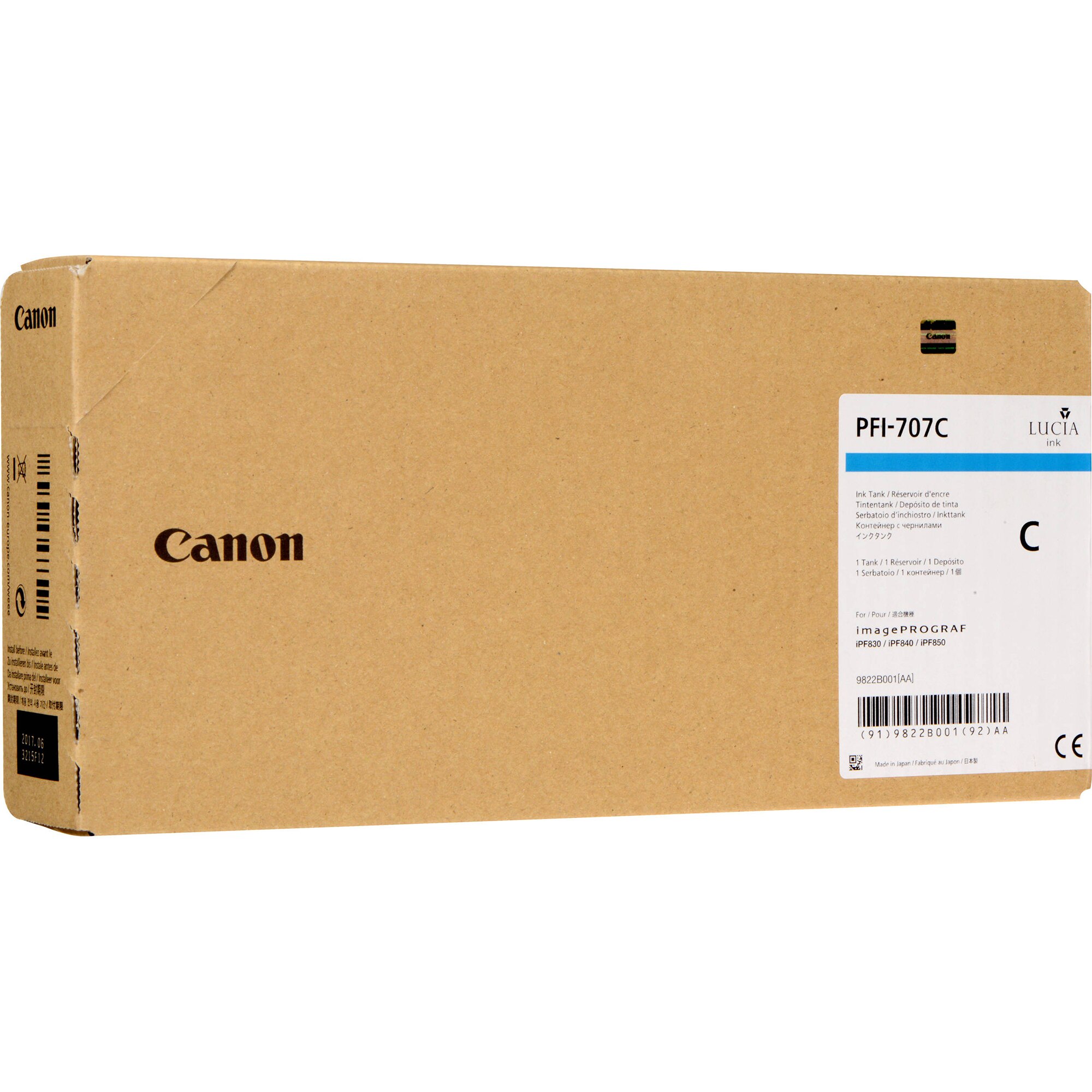 Cartus cerneala Canon PFI-707C, Cyan