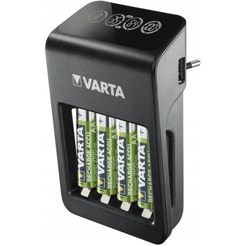 Incarcator Varta LCD PLUG PLUS cu 4 acumulatori AA R6 2100mAh Ni-MH 1.2V 57687 Incarcator Varta LCD PLUG PLUS cu 4 acumulatori AA R6 2100mAh Ni-MH 1.2V 57687