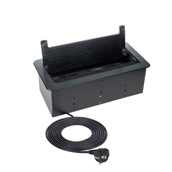 Priza incorporabila Inbox cu 2 prize Schuko,1 port HDMI, 1 port RJ45 si 2 porturi incarcare USB de tip A , finisaj negru Priza incorporabila Inbox cu 2 prize Schuko,1 port HDMI, 1 port RJ45 si 2 porturi incarcare USB de tip A , finisaj negru