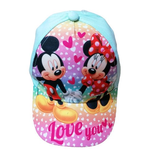 Sapca pentru copii, Mickey si Minnie, Turcuaz