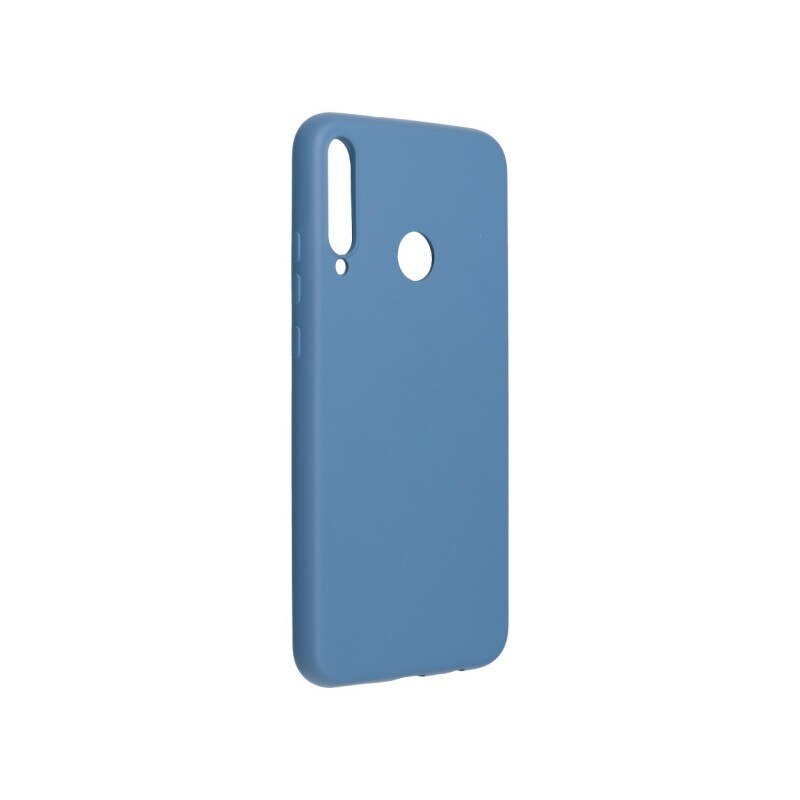 Husa Spate Forcell Silicone Pentru Huawei P40 Lite E, Alcantara La Interior - Albastru