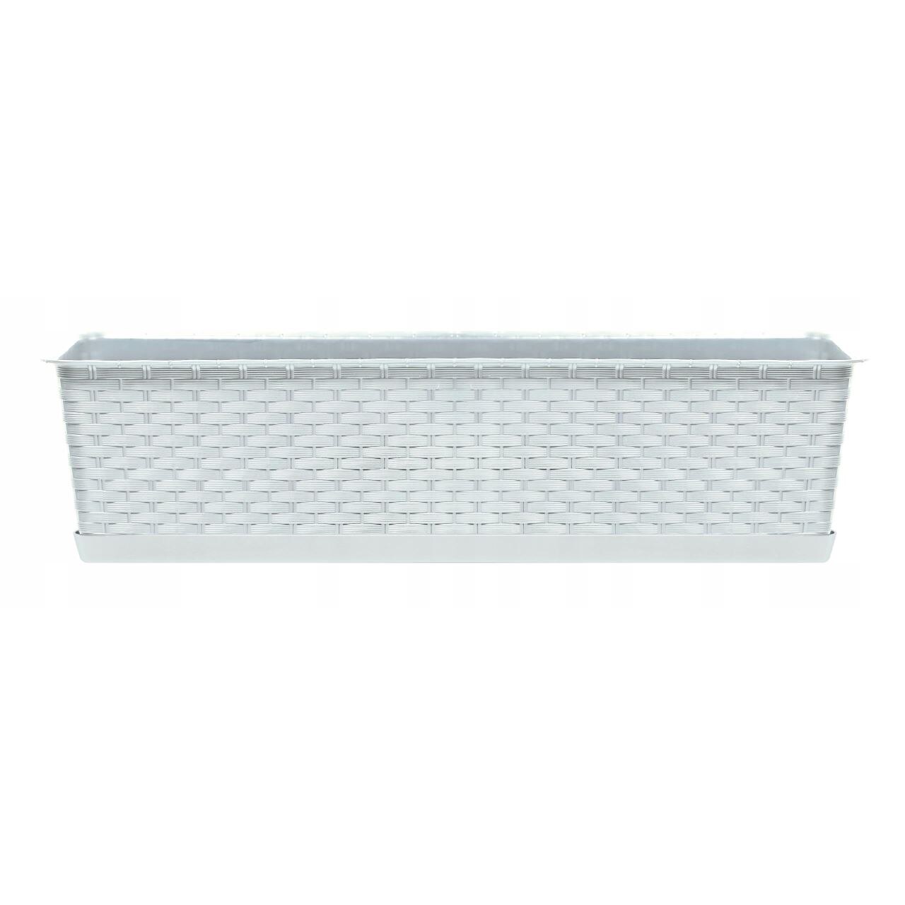 Jardiniera decorativa, alb, 68.5x17.3x15 cm, Ratolla Case P