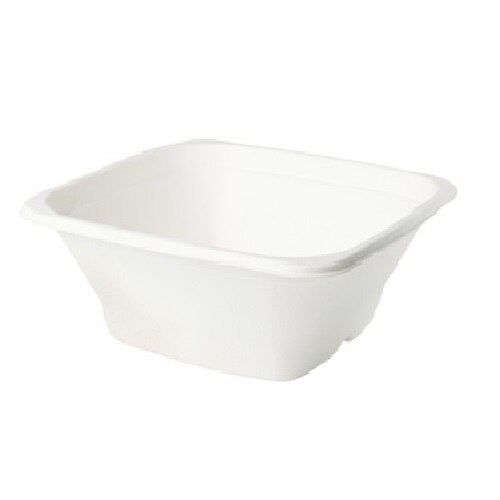 Boluri biodegradabile patrate, trestie de zahar, 1000 ml, set 50 buc