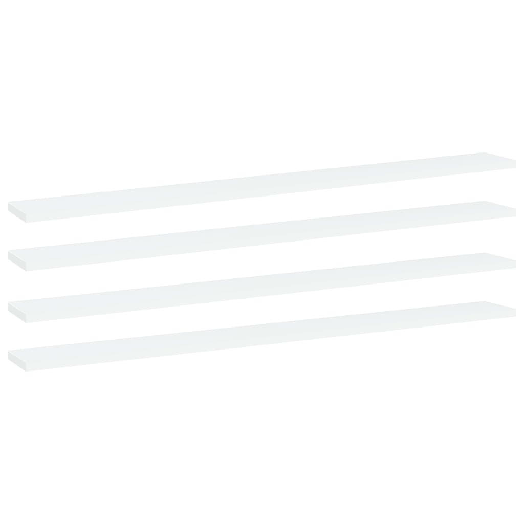 Set de 4 placi de biblioteca, vidaXL, PAL, 100 x 10 x 1.5 cm, Alb