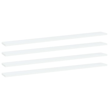Set de 4 placi de biblioteca, vidaXL, PAL, 100 x 10 x 1.5 cm, Alb Set de 4 placi de biblioteca, vidaXL, PAL, 100 x 10 x 1.5 cm, Alb