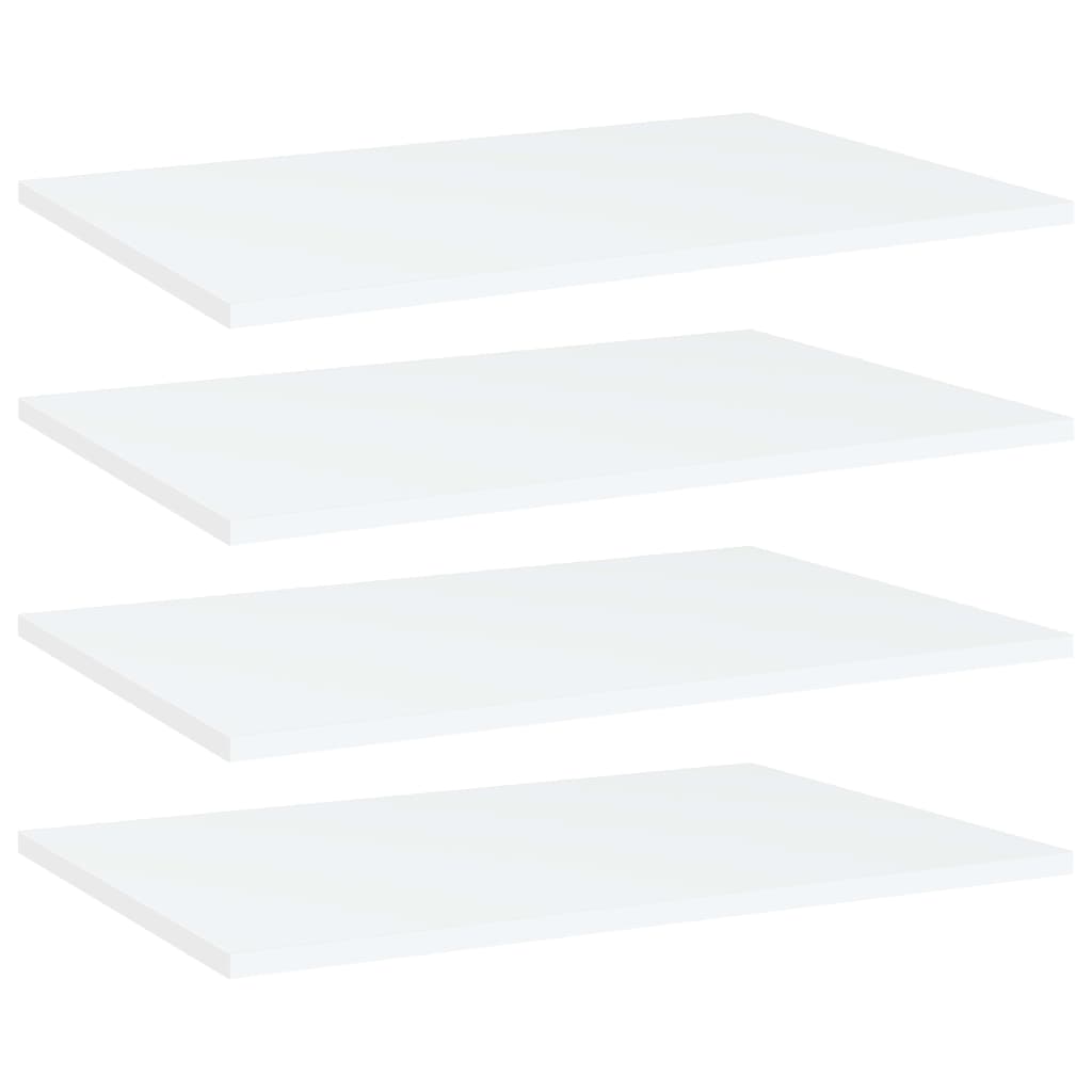 Set de 4 placi de biblioteca, vidaXL, PAL, 60 x 40 x 1.5 cm, Alb