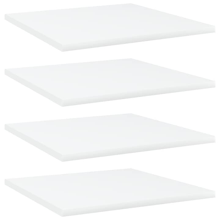 vidaXL 4 db fehér forgácslap könyvespolc 40 x 40 x 1,5 cm