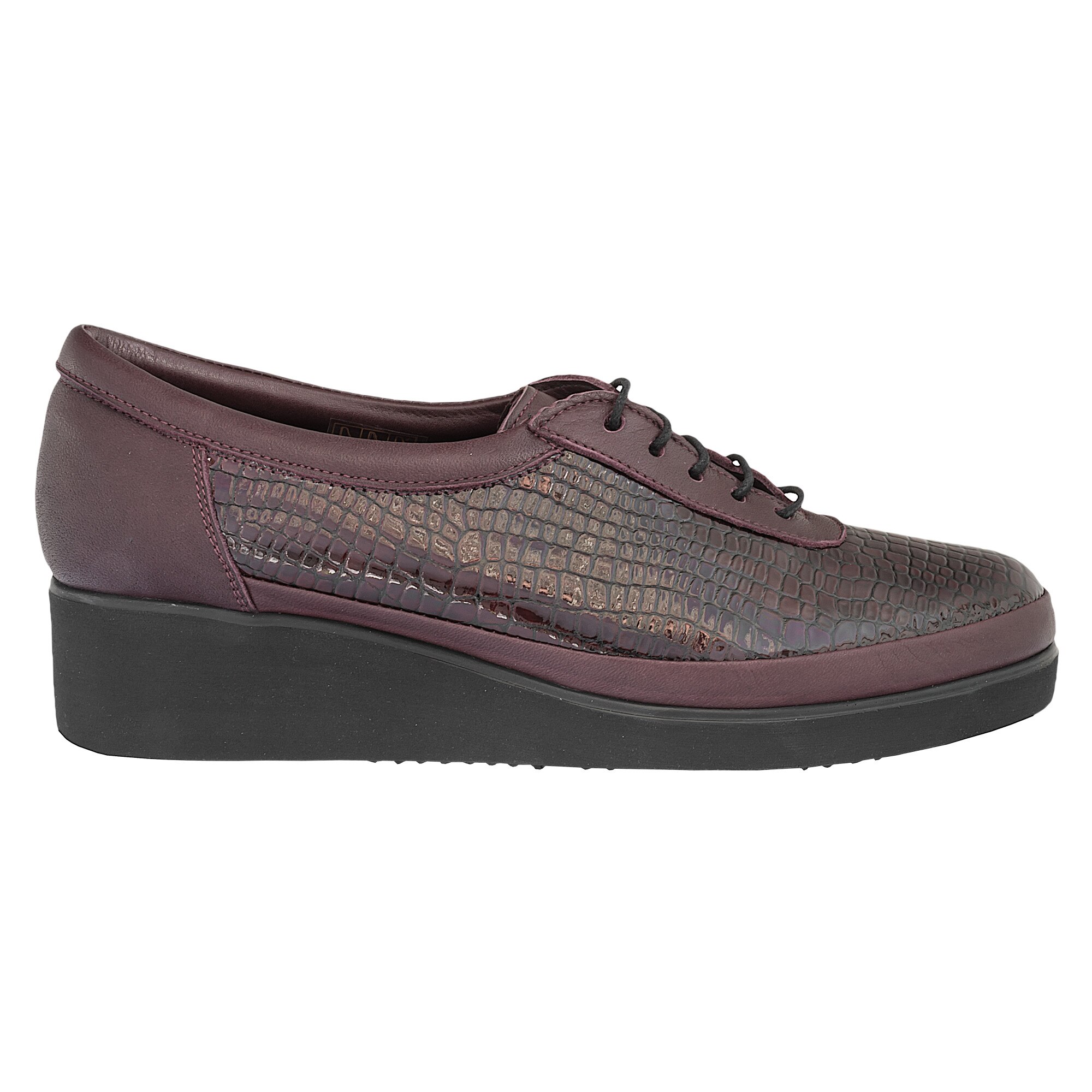 Pantofi dama Caspian 104, Bordo/Negru