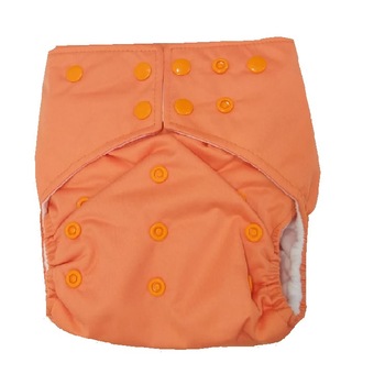 Scutec textil refolosibil Alvababy, din microfibra, cu elastic dublu - Orange Scutec textil refolosibil Alvababy, din microfibra, cu elastic dublu - Orange