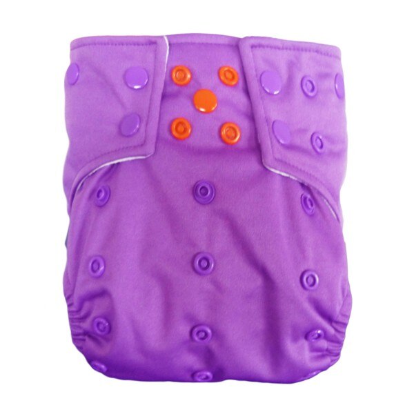 Scutec textil refolosibil Alvababy, din microfibra, cu elastic dublu - Purple