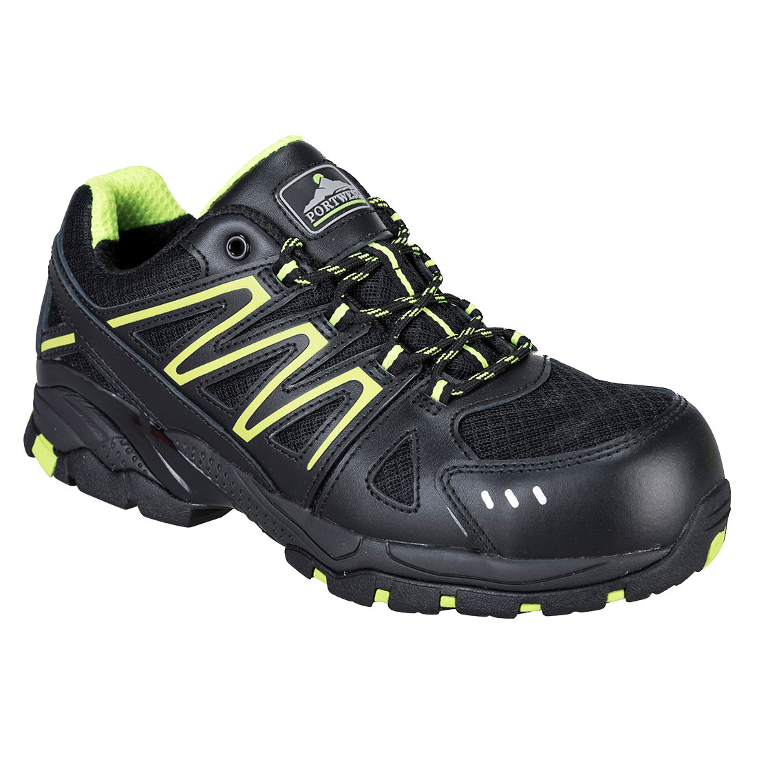 Pantofi premium protectie cu bombeu 100% fara metal Vistula Portwest Compositelite S1P HRO, Verde, 42