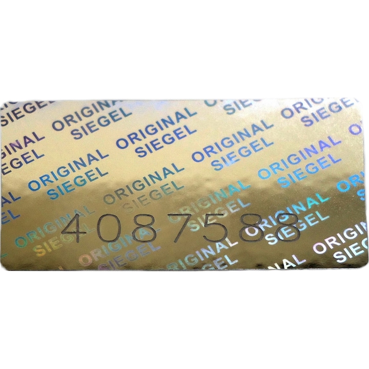 Set de 1000 Etichete Autoadezive Holografice pentru Securizare Sigilare Autentificare 17x30 mm Original Siegel cu Numar Serial