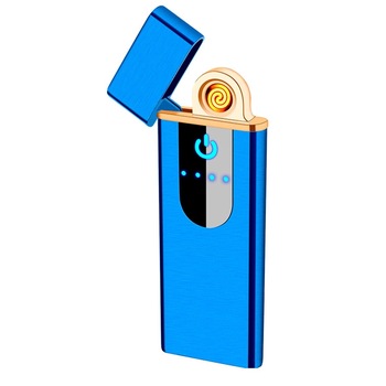 Bricheta electrica cu senzor de amprenta si incarcare USB, LightApp, albastra