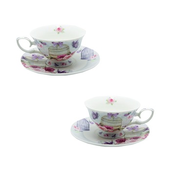 Set 2 cesti ceai Butterflies, Charisma, Portelan, 150 ml Set 2 cesti ceai Butterflies, Charisma, Portelan, 150 ml
