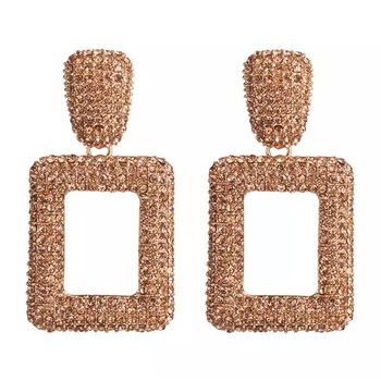 Cercei Geometric Eleganti Luxury Fashion Trends La Moda Galben Stralucitoare fatetate WE031 Cercei Geometric Eleganti Luxury Fashion Trends La Moda Galben Stralucitoare fatetate WE031