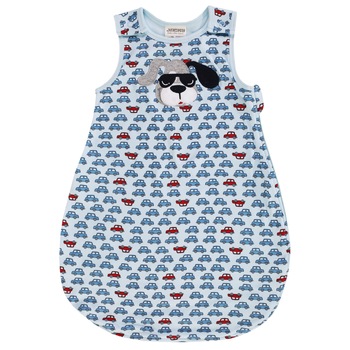 Sac de dormit fara maneci, TOG 0.5, bumbac 100%, baieti, Albastru/Masini, Happy Car Friends, marime 74 Sac de dormit fara maneci, TOG 0.5, bumbac 100%, baieti, Albastru/Masini, Happy Car Friends, marime 74