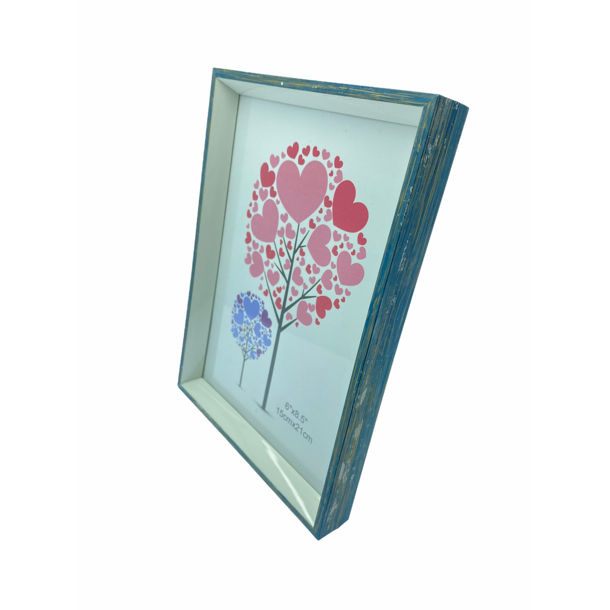 Rama foto lemn , Atelier, Albastru, 15x21cm