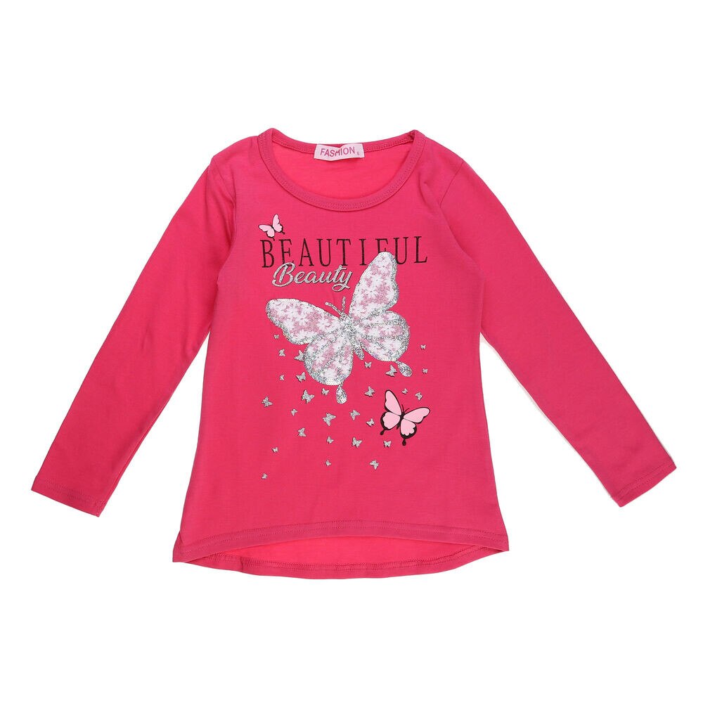 Bluza Seagull cu maneca lunga, Fucsia