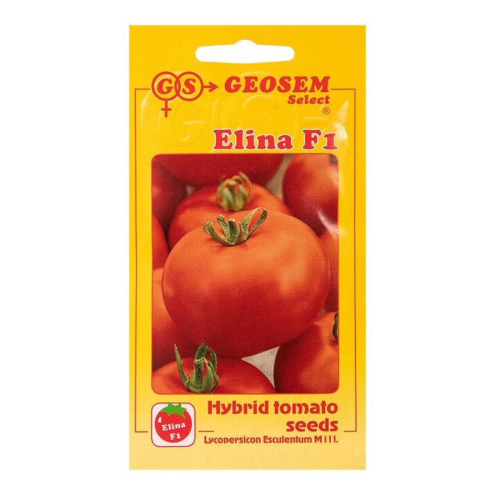 Seminte tomate Geosem, Elina F1 1000 seminte, hibrid timpuriu, semideterminat
