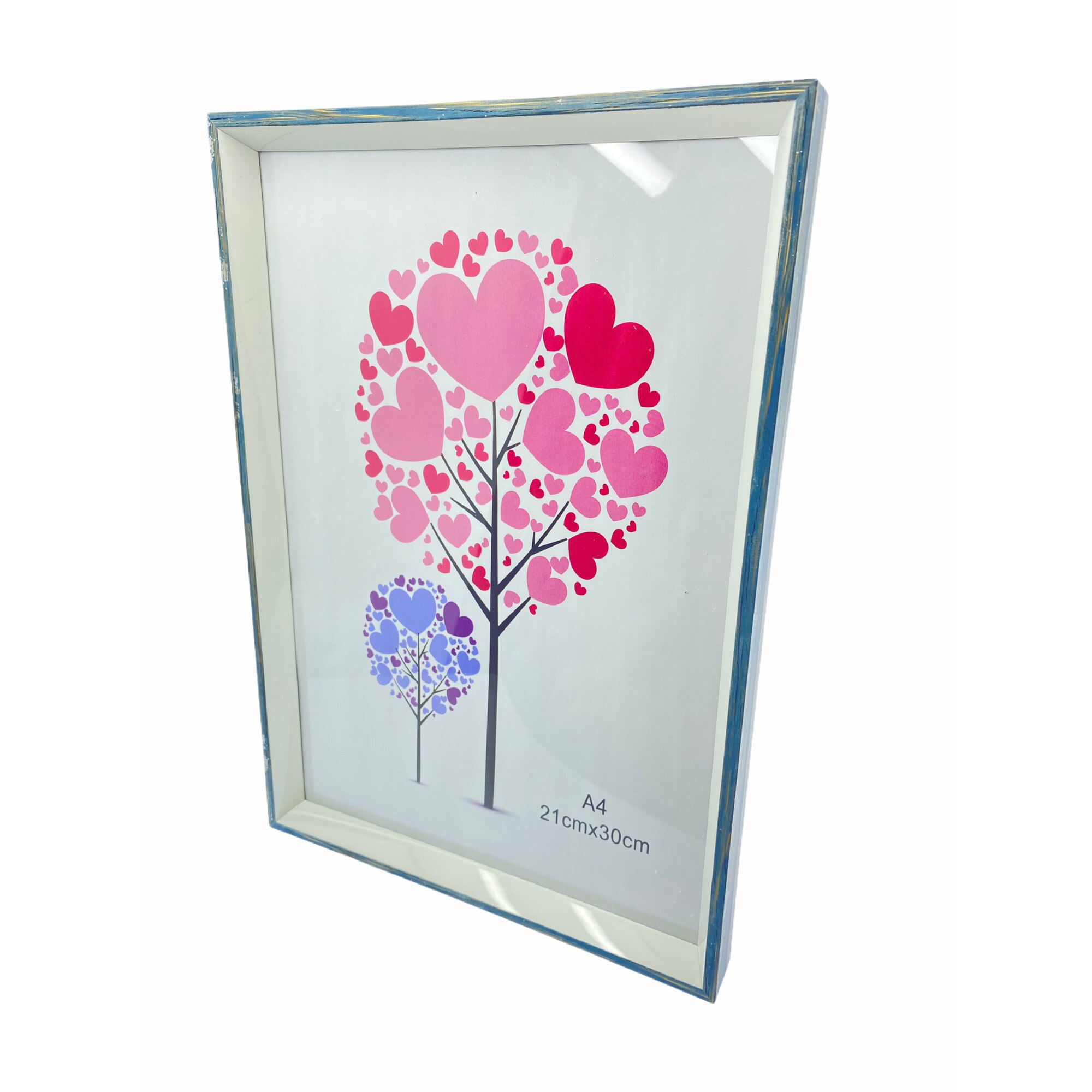 Rama foto lemn, Atelier, Albastru, 21x30cm