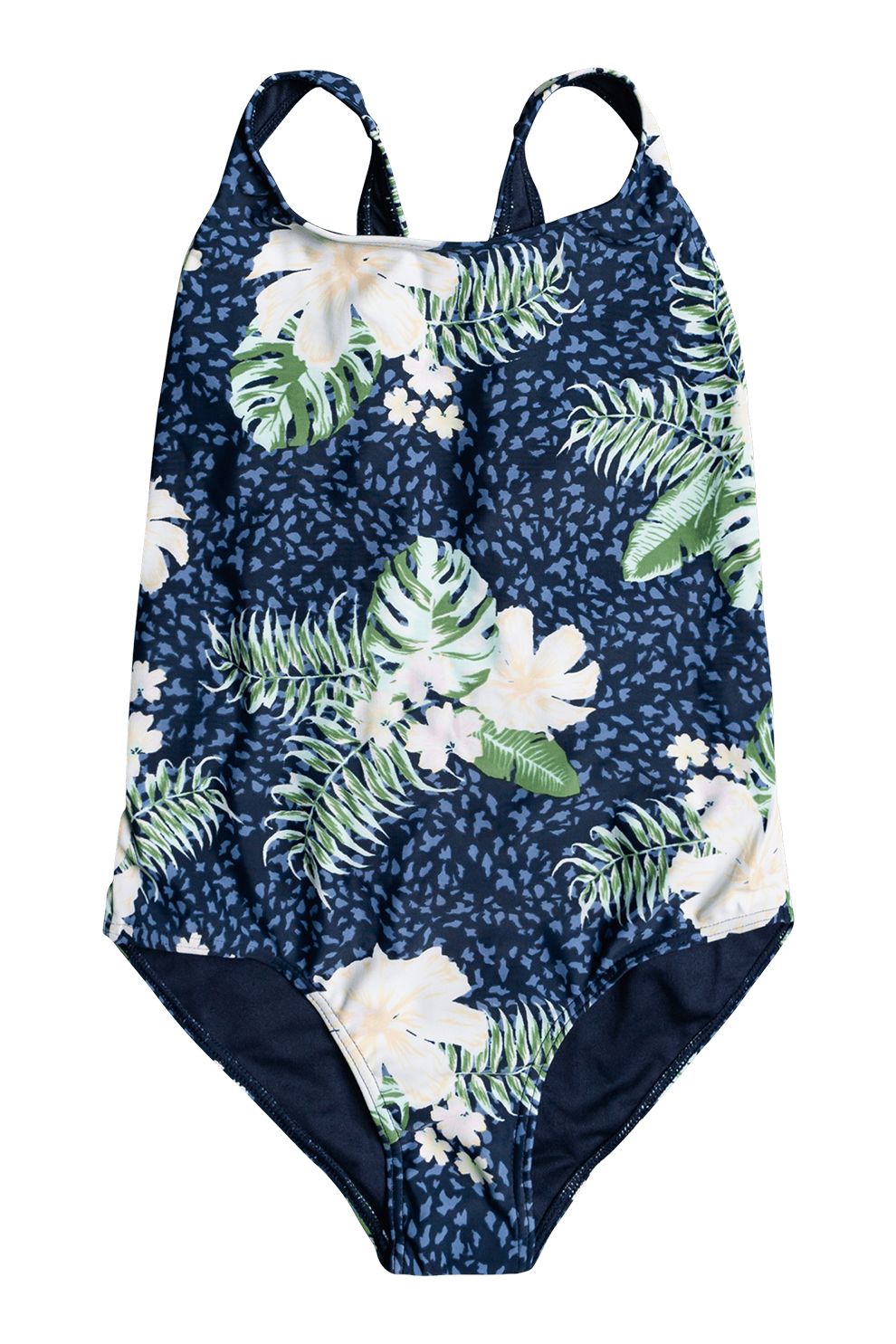 ROXY, Costum de baie intreg cu imprimeu floral Heaven Wave, Bleumarin/verde marin/alb