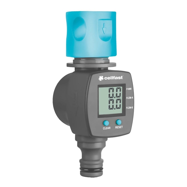 Водомер Cellfast IDEAL, ± 10% толеранс на измерване, 40°C максималната температура apa, 0.5-6 бара работно налягане