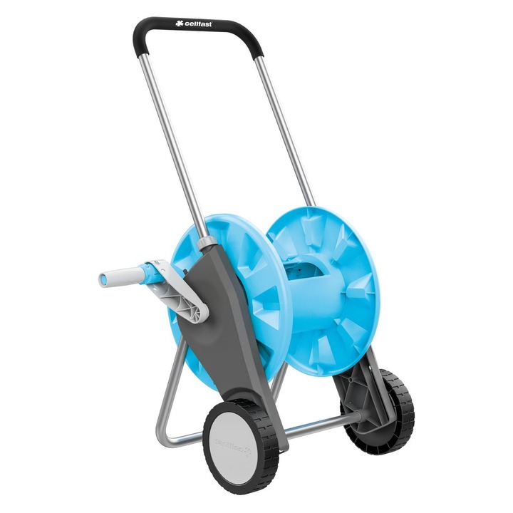 Carucior cu tambur pentru furtun de gradina Cellfast COMPACT, 1/2", 45 m lungime