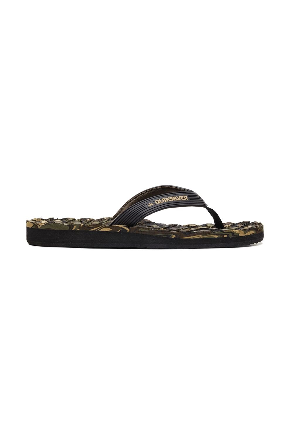 QUIKSILVER, Papuci flip-flop cu brant texturat Massage 2, Verde militar, 9