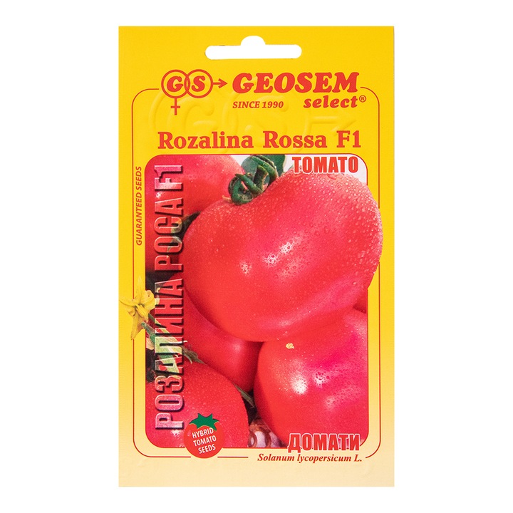 Seminte tomate Geosem, Rozalina Rossa F1 50 seminte, hibrid semitimpuriu, nedeterminat