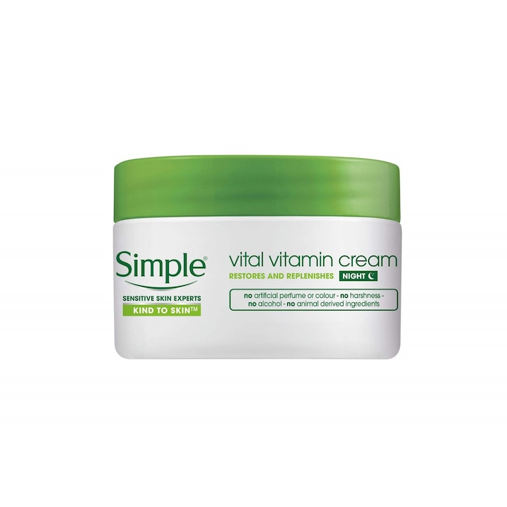 Crema de noapte pentru piele sensibila, Simple Vital Vitamin, 50ml