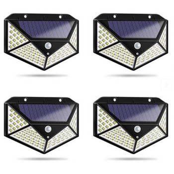 Set 4 lampi Solare cu 100 LED uri si Senzor Miscare,3 Intensitati de iluminare,IP67 Set 4 lampi Solare cu 100 LED uri si Senzor Miscare,3 Intensitati de iluminare,IP67