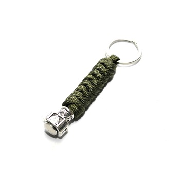 Breloc Viking, Kokoshell, Organizator chei cu pandantiv Nordic, textil verde Breloc Viking, Kokoshell, Organizator chei cu pandantiv Nordic, textil verde