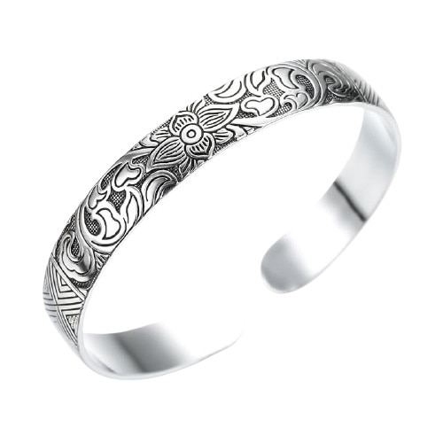 Bratara din argint, CRM, fixa, semireglabila, model floare