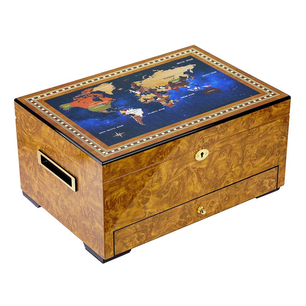 Humidor Luxury, Mondo Map, 1127, Andreas, 150 trabucuri - eMAG.ro