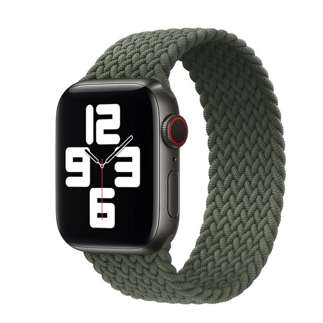 Curea Braided Solo Loop, Compatibila cu Apple Watch 1/2/3/4/5/6, Verde, 44  mm - eMAG.ro