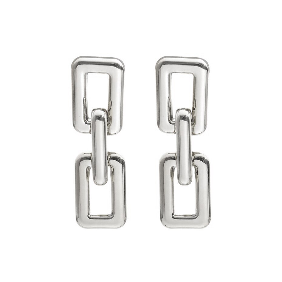 Cercei Vintage Geometrie Argintiu WE024