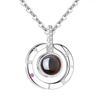 Lant cadou cu proiectie te iubesc in 100 de limbi, Jewelry, argintiu Lant cadou cu proiectie te iubesc in 100 de limbi, Jewelry, argintiu