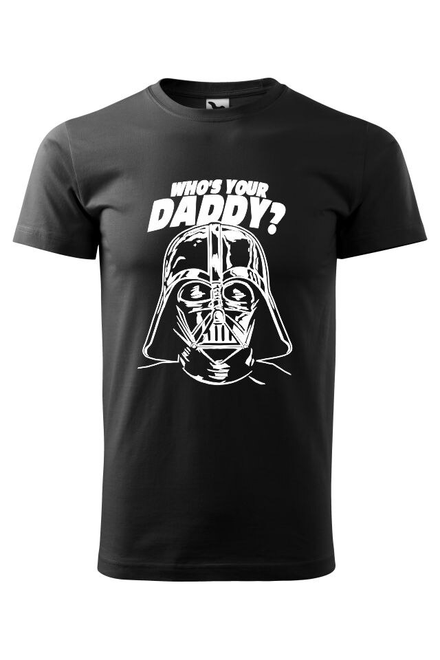 Tricou barbati personalizat Who's Your Daddy, Malfini, Negru