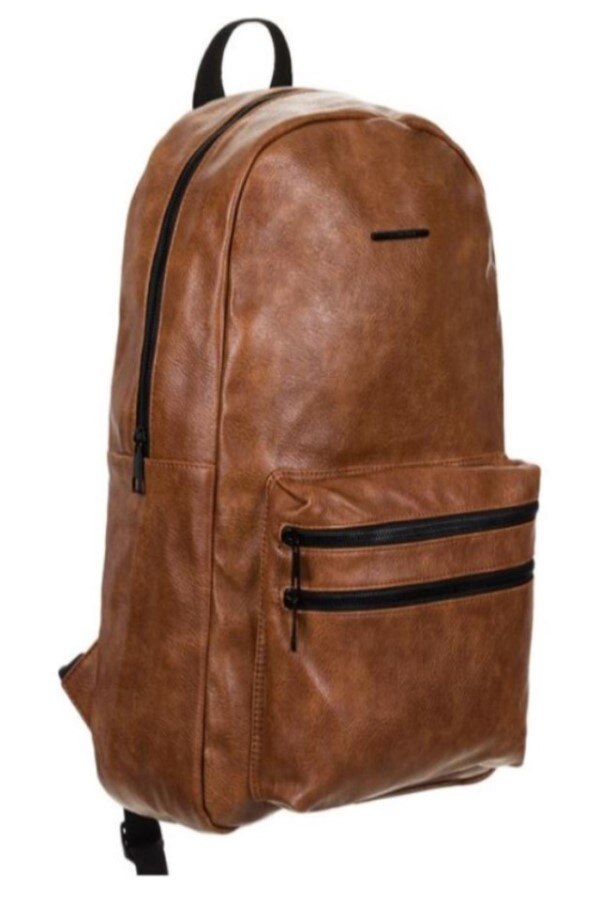 Rucsac din piele ecologica maro, SG, 46x30x17 cm