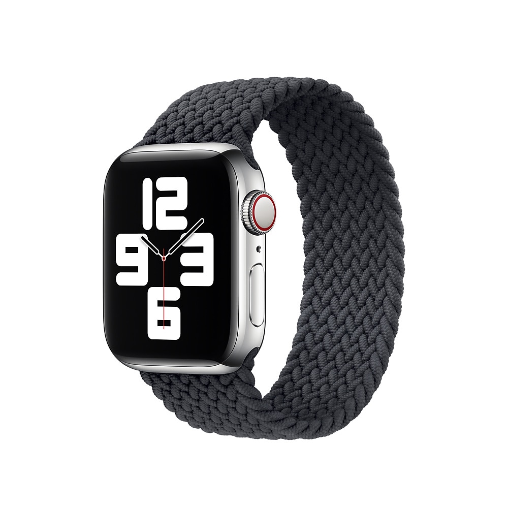 Curea Braided Solo Loop, Compatibila cu Apple Watch 1/2/3/4/5/6, Negru, 42 mm