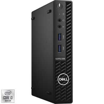 Sistem Desktop Dell OptiPlex 3080 MFF cu procesor Intel® Core™ i3-10105T pana la 3.90 GHz, Comet Lake, 8GB DDR4, 256GB SSD, Intel® UHD Graphics 630, Windows 10 Pro Sistem Desktop Dell OptiPlex 3080 MFF cu procesor Intel® Core™ i3-10105T pana la 3.90 GHz, Comet Lake, 8GB DDR4, 256GB SSD, Intel® UHD Graphics 630, Windows 10 Pro